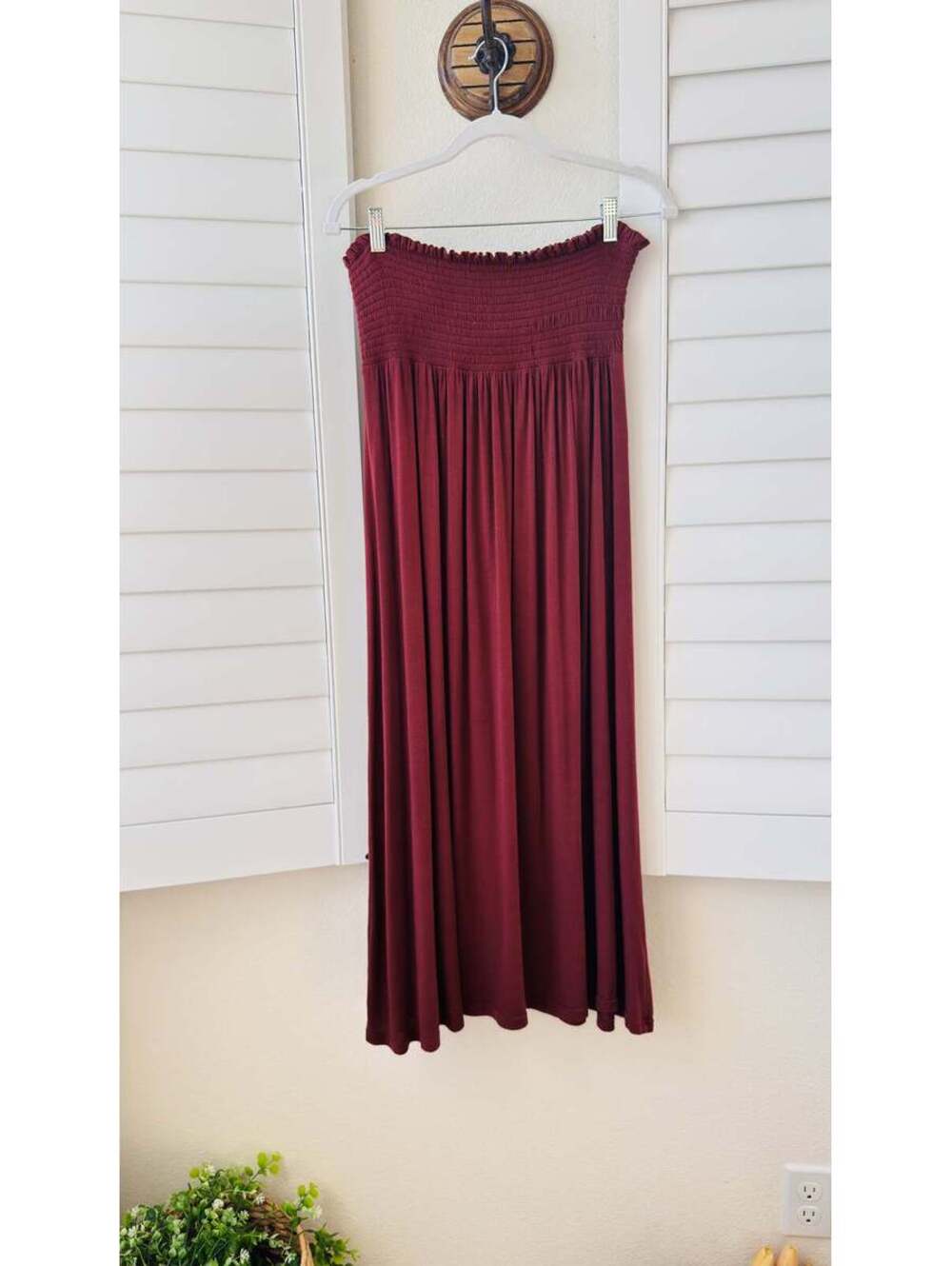 GAP Red Smocked Strapless Maxi Dress Size 8